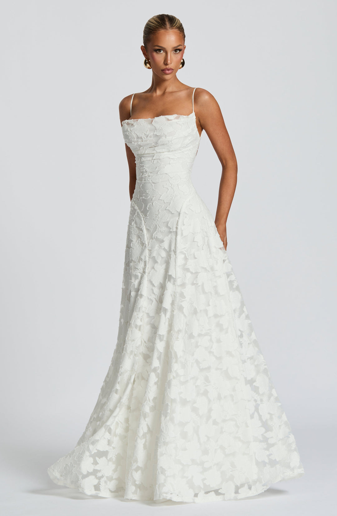 Kennedy | Maxi dress with cascading neckline