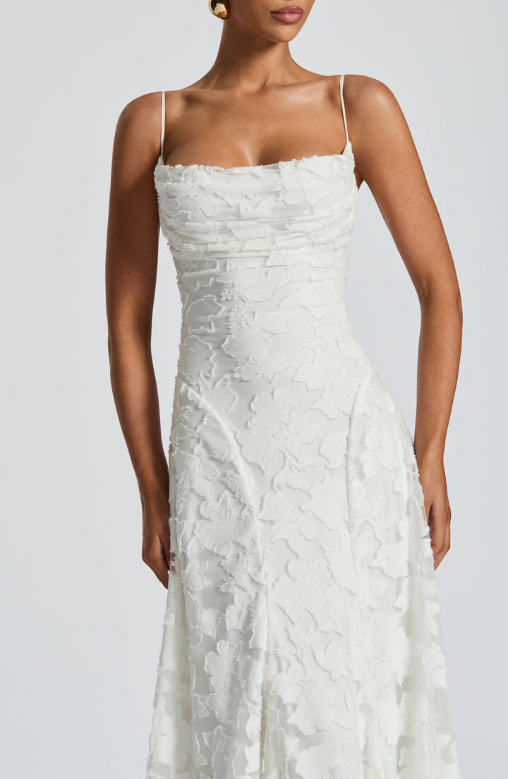 Kennedy | Maxi dress with cascading neckline