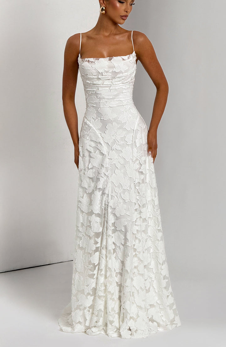 Kennedy | Maxi dress with cascading neckline