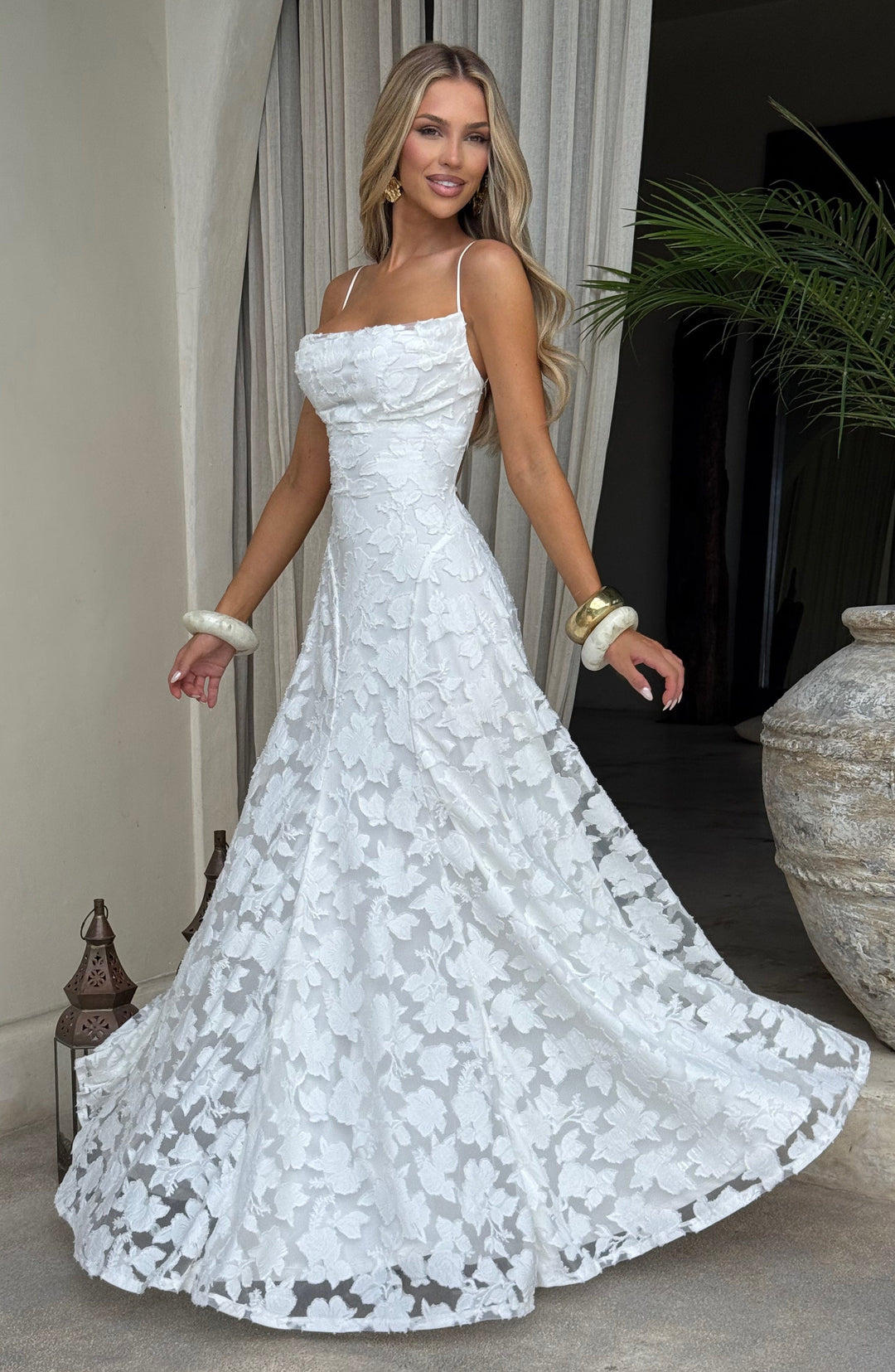 Kennedy | Maxi dress with cascading neckline