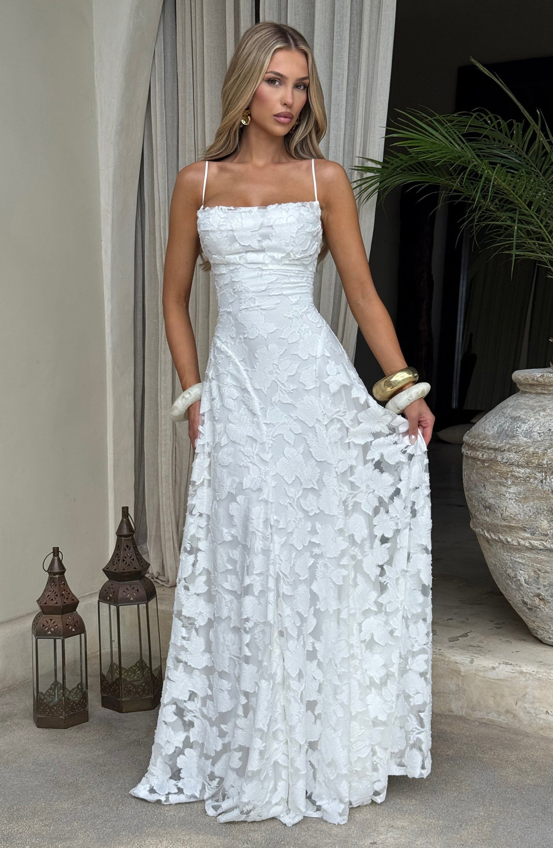 Kennedy | Maxi dress with cascading neckline