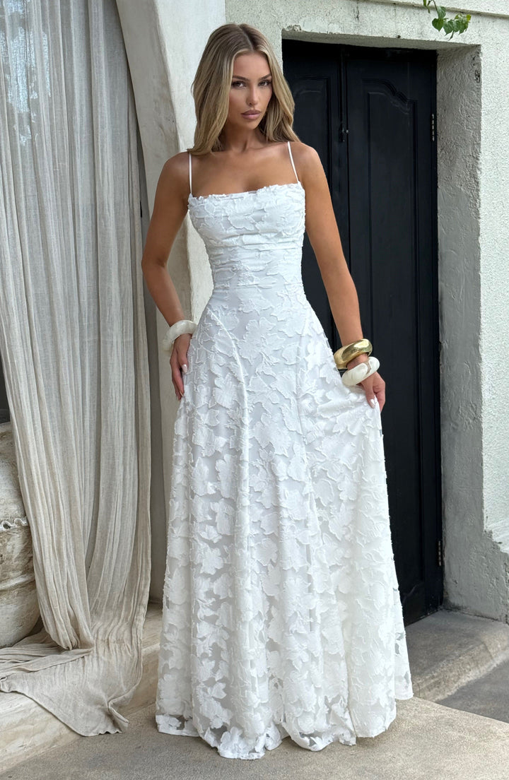 Kennedy | Maxi dress with cascading neckline