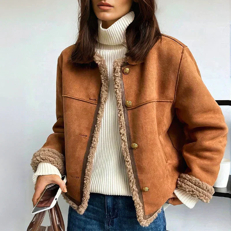 Rosalia | Fur Coat with Buttons
