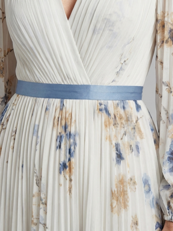 Riley | Maxi Floral Dress with Long Sleeves