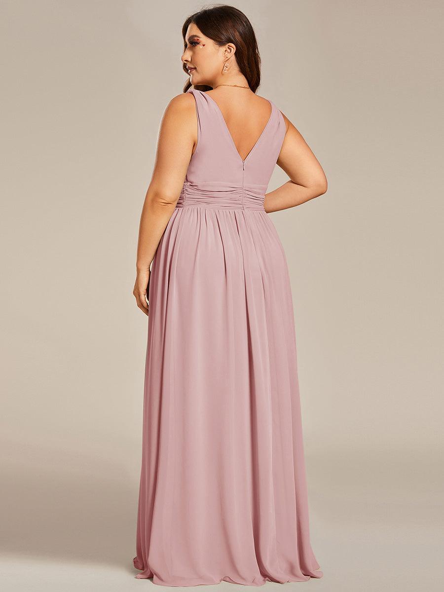 Vanessa | Sleeveless Pleated Party Dress with V-Neck