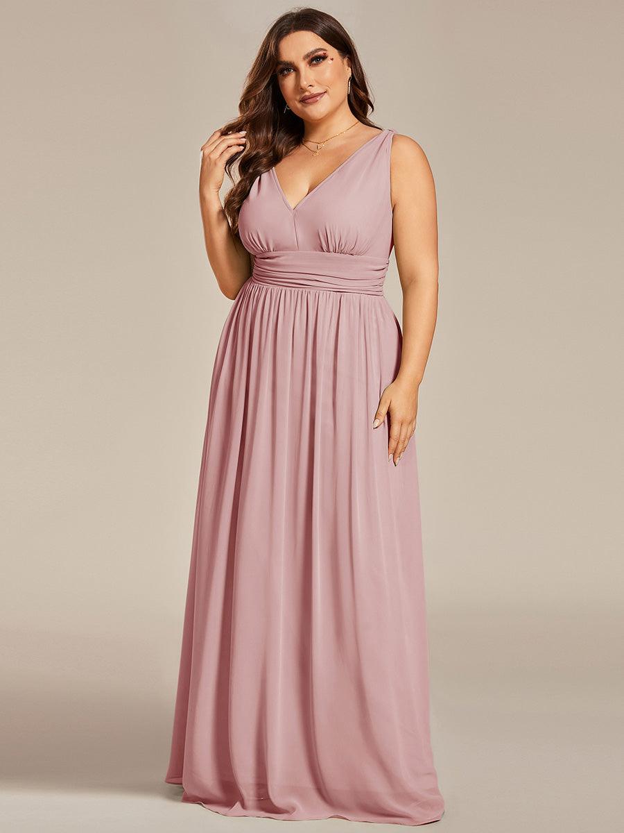 Vanessa | Sleeveless Pleated Party Dress with V-Neck