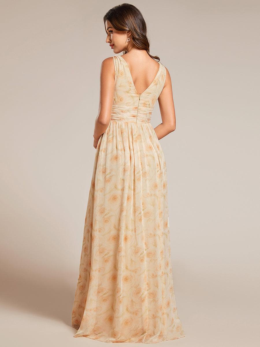 Vanessa | Sleeveless Pleated Party Dress with V-Neck