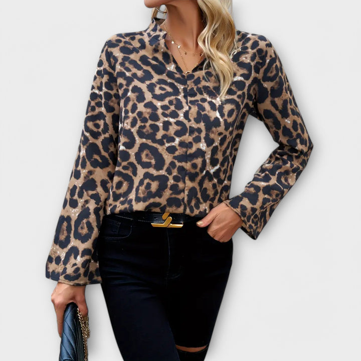 Kaitlin | Casual Leopard Blouse