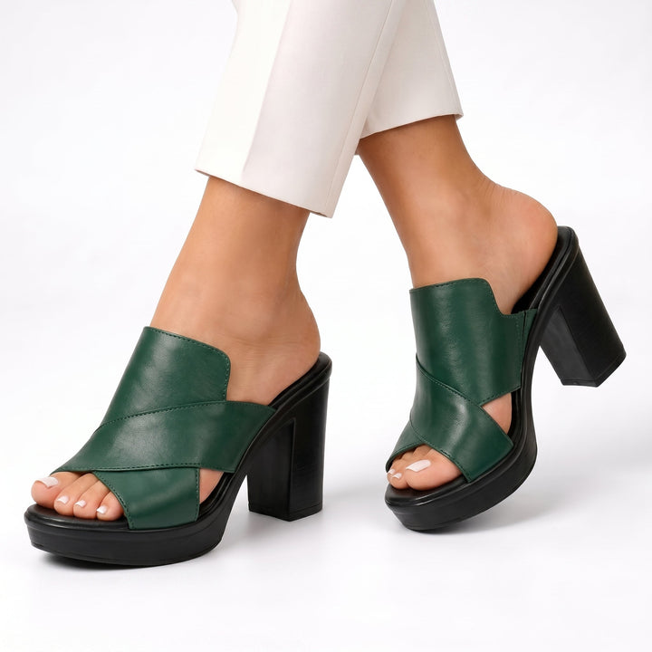 Sabrielle | Platform Mules with High Heel
