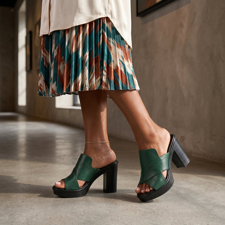 Sabrielle | Platform Mules with High Heel