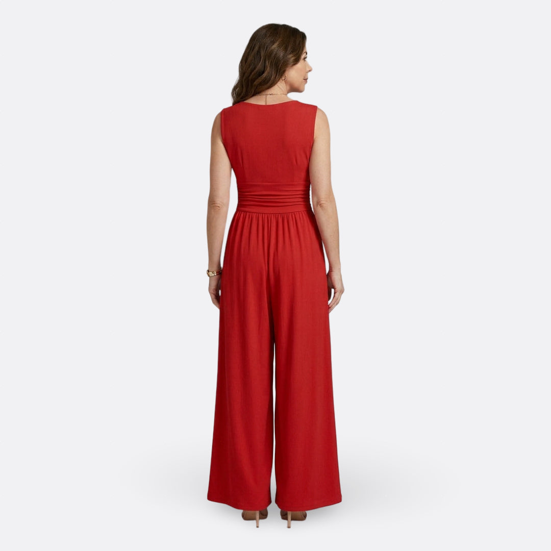 Eleonora - Chic Sleeveless Wide Leg Jumpsuit