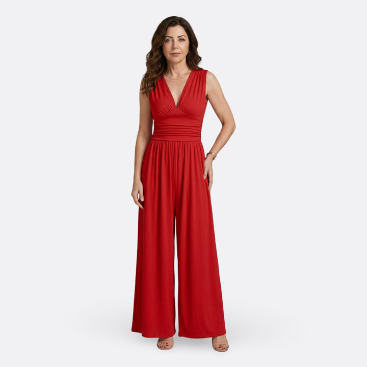 Eleonora - Chic Sleeveless Wide Leg Jumpsuit