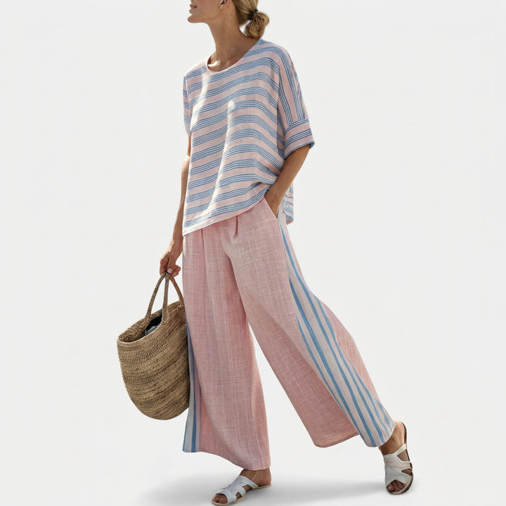 Cecile | Bamboo Linen Set Pink