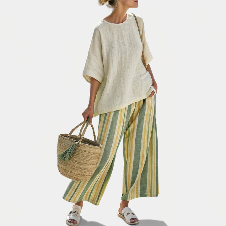 Olwen | Bamboo Linen Olive Set
