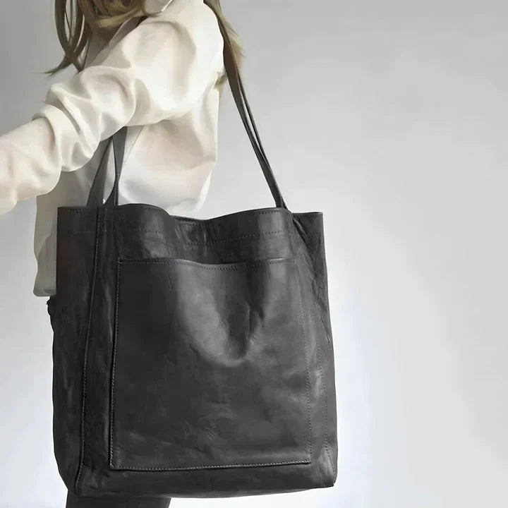Elle - Classic Leather Shoulder Bag