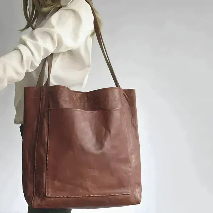 Elle - Classic Leather Shoulder Bag
