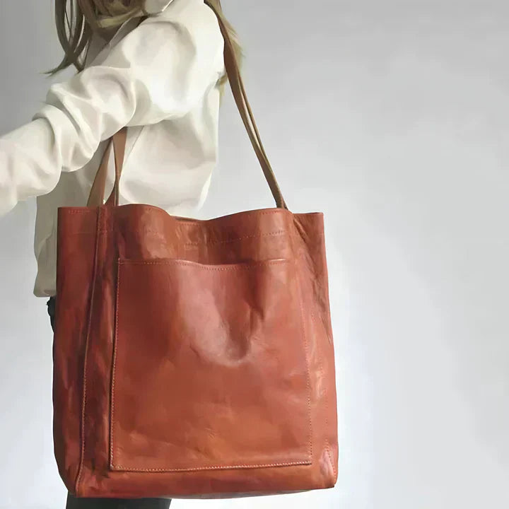 Elle - Classic Leather Shoulder Bag