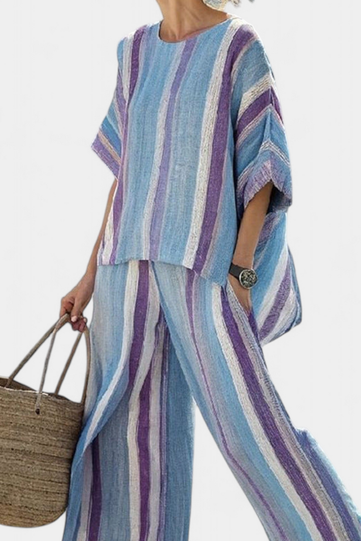Marielle | Lavender Stripes Set