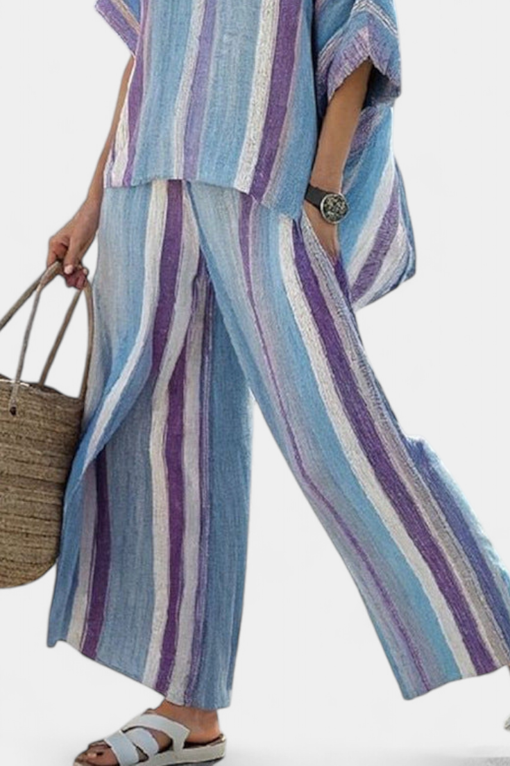 Marielle | Lavender Stripes Set
