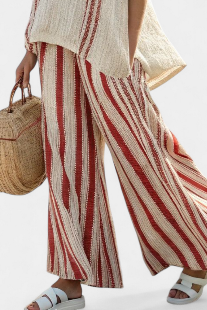 Vanna | Elegant Set with Red Stripes