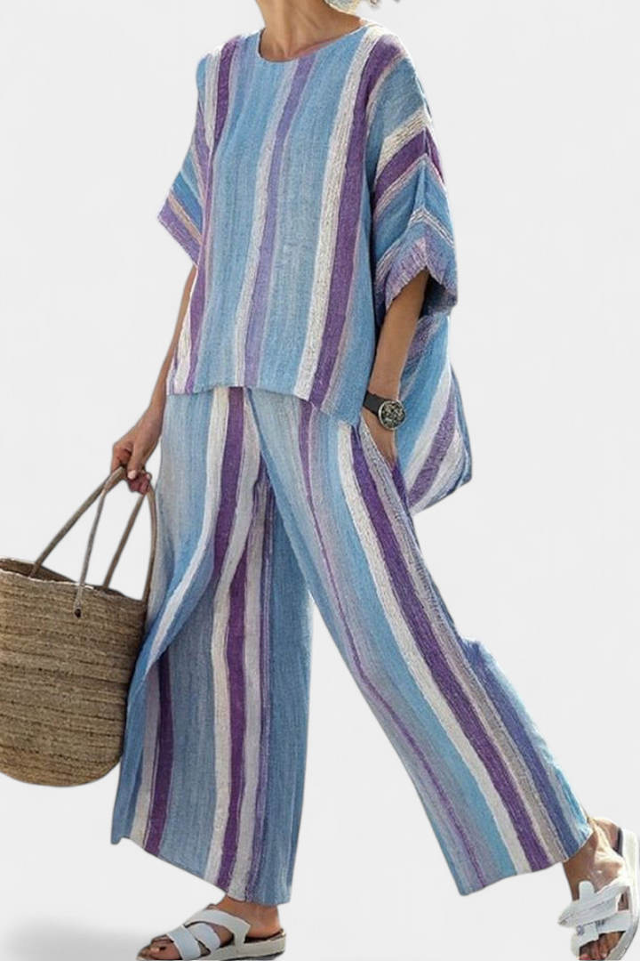 Marielle | Lavender Stripes Set