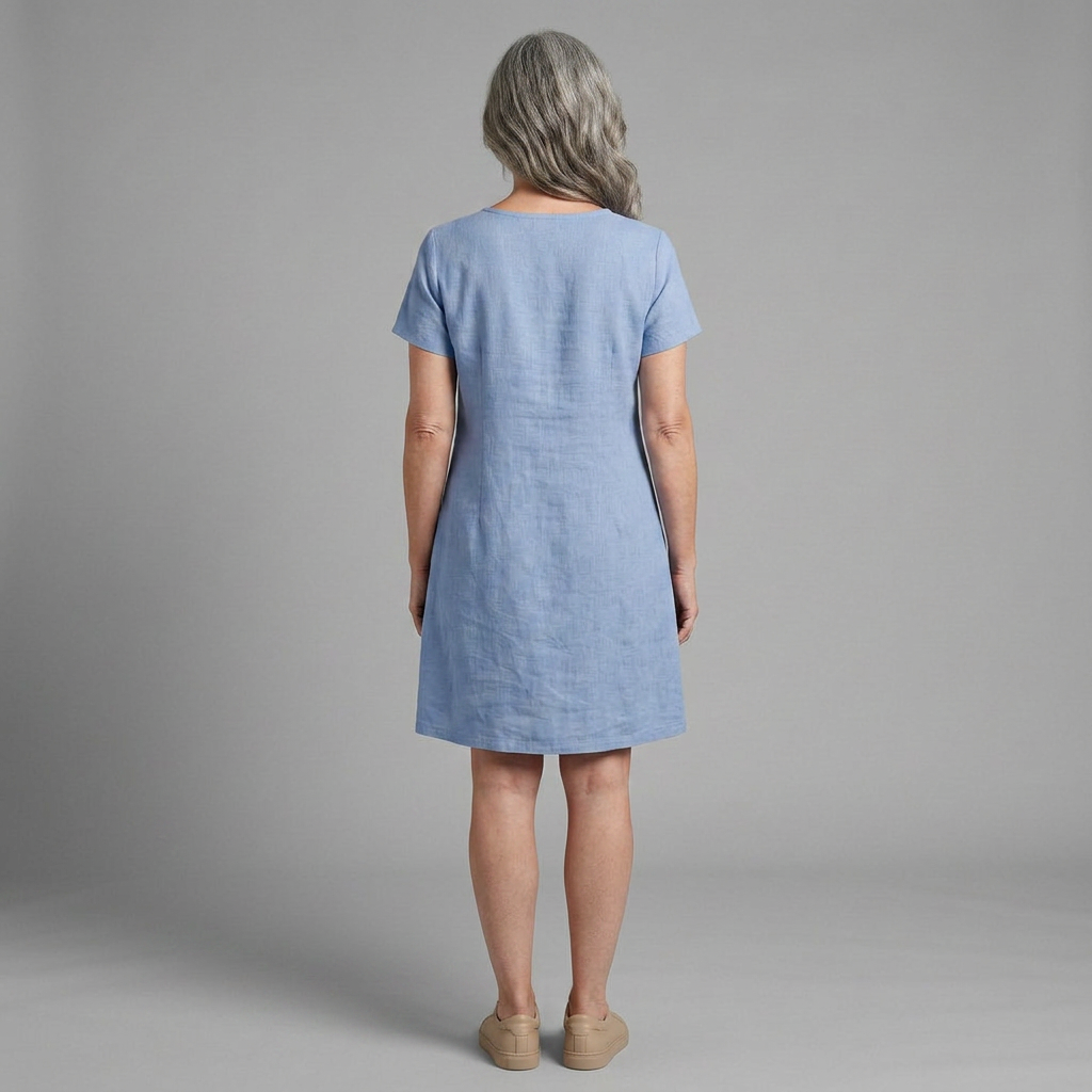 VICTORIA | Cotton Dress with Zipper Pocket