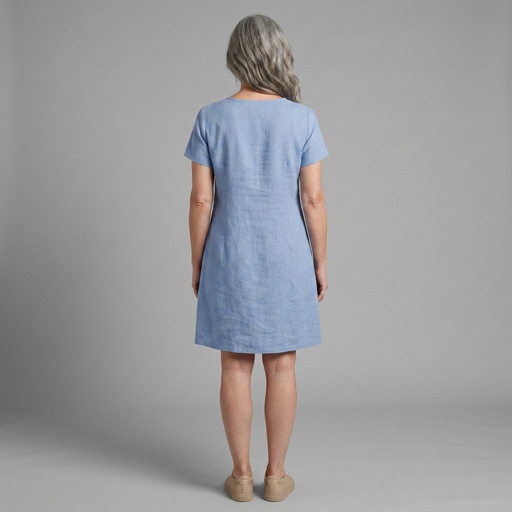 VICTORIA | Cotton Dress with Zipper Pocket