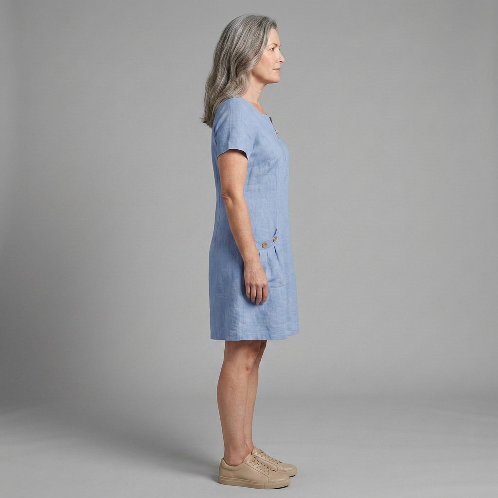 VICTORIA | Cotton Dress with Zipper Pocket