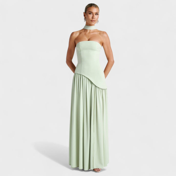 Megan | Asymmetrical Cut Mint Dress