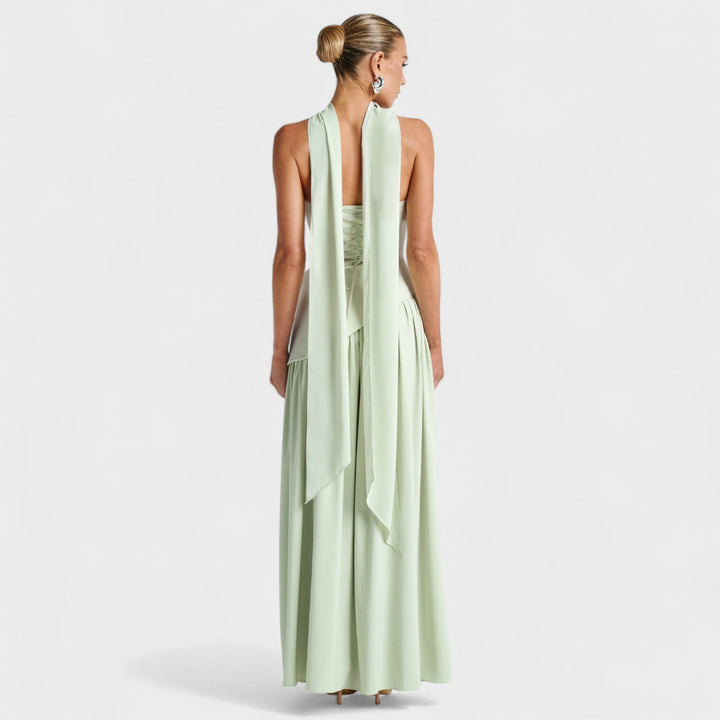 Megan | Asymmetrical Cut Mint Dress