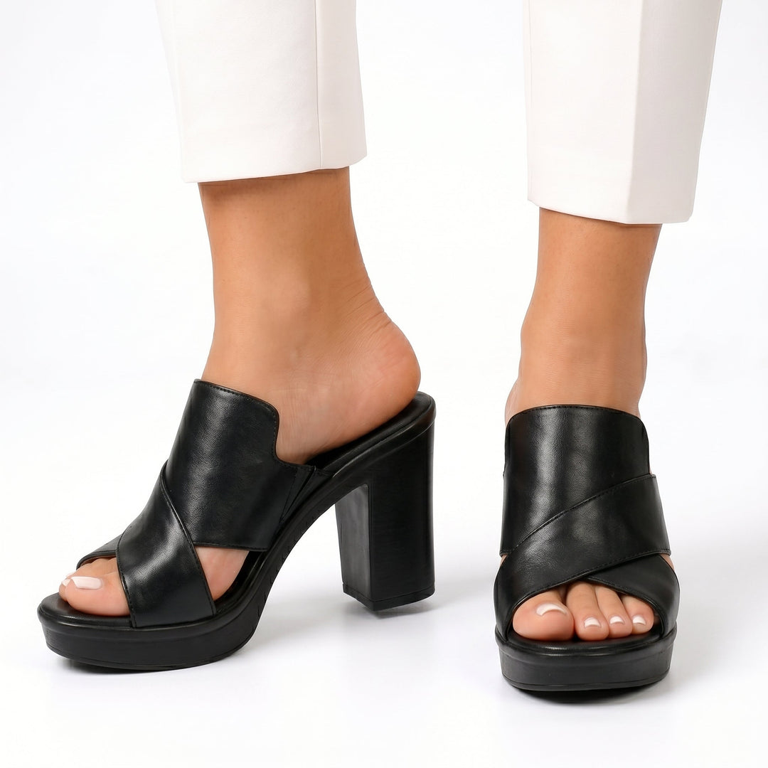 Sabrielle | Platform Mules with High Heel