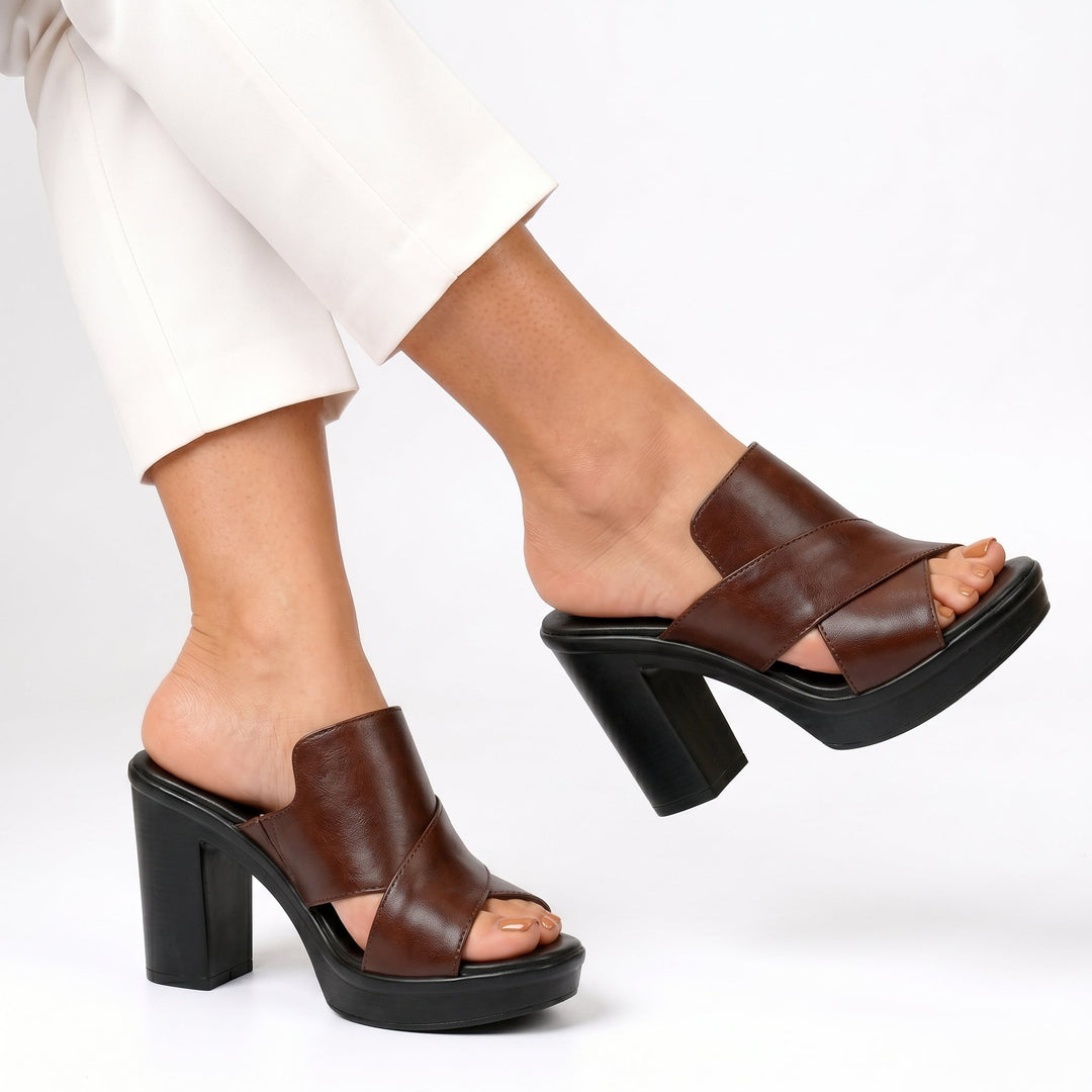 Sabrielle | Platform Mules with High Heel
