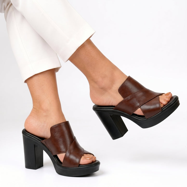 Sabrielle | Platform Mules with High Heel