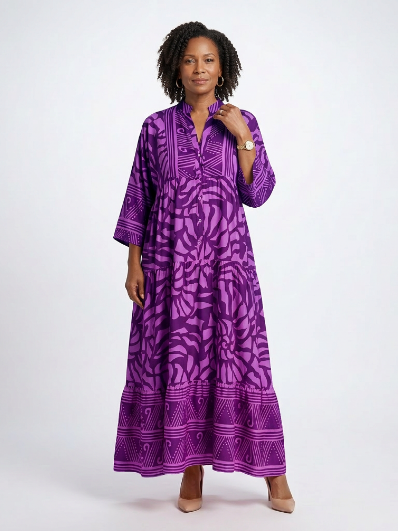 Alexis | Midi Dress with Buttons