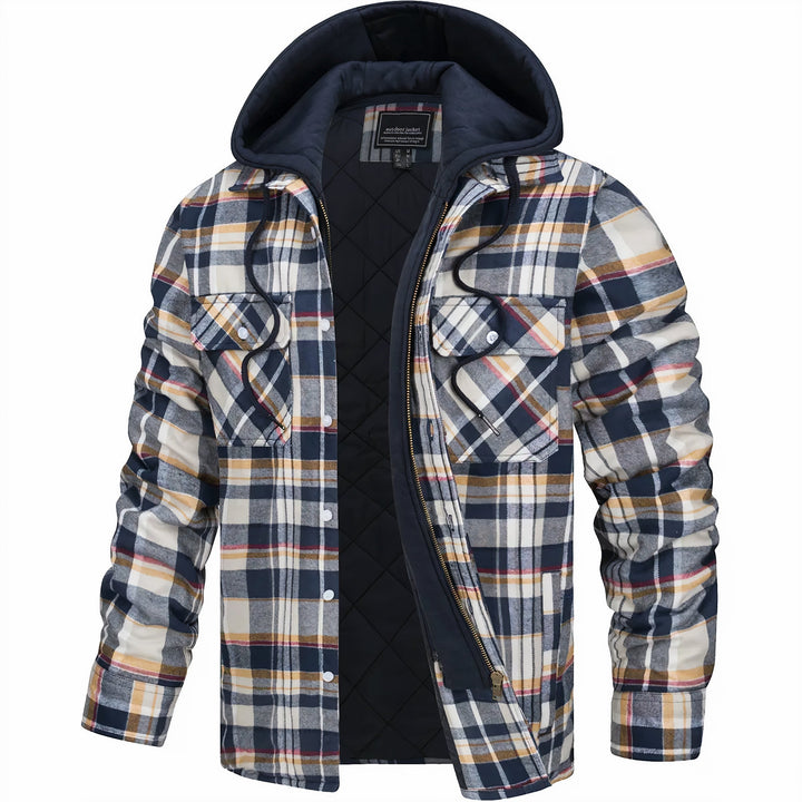 Dennis - Checkered Coat with Zipper