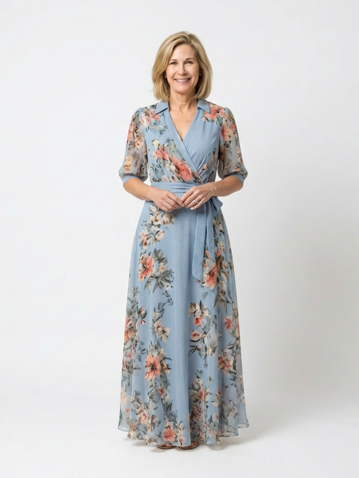 Brooklyn | Wrap Floral Maxi Dress