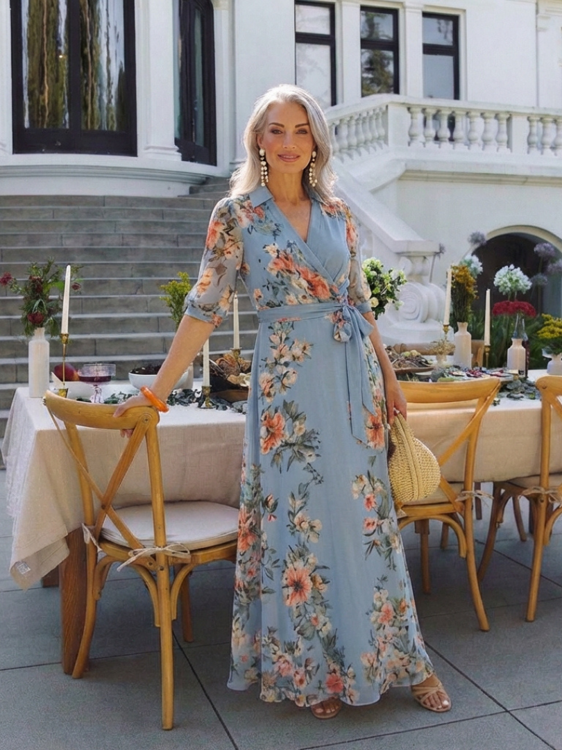 Brooklyn | Wrap Floral Maxi Dress