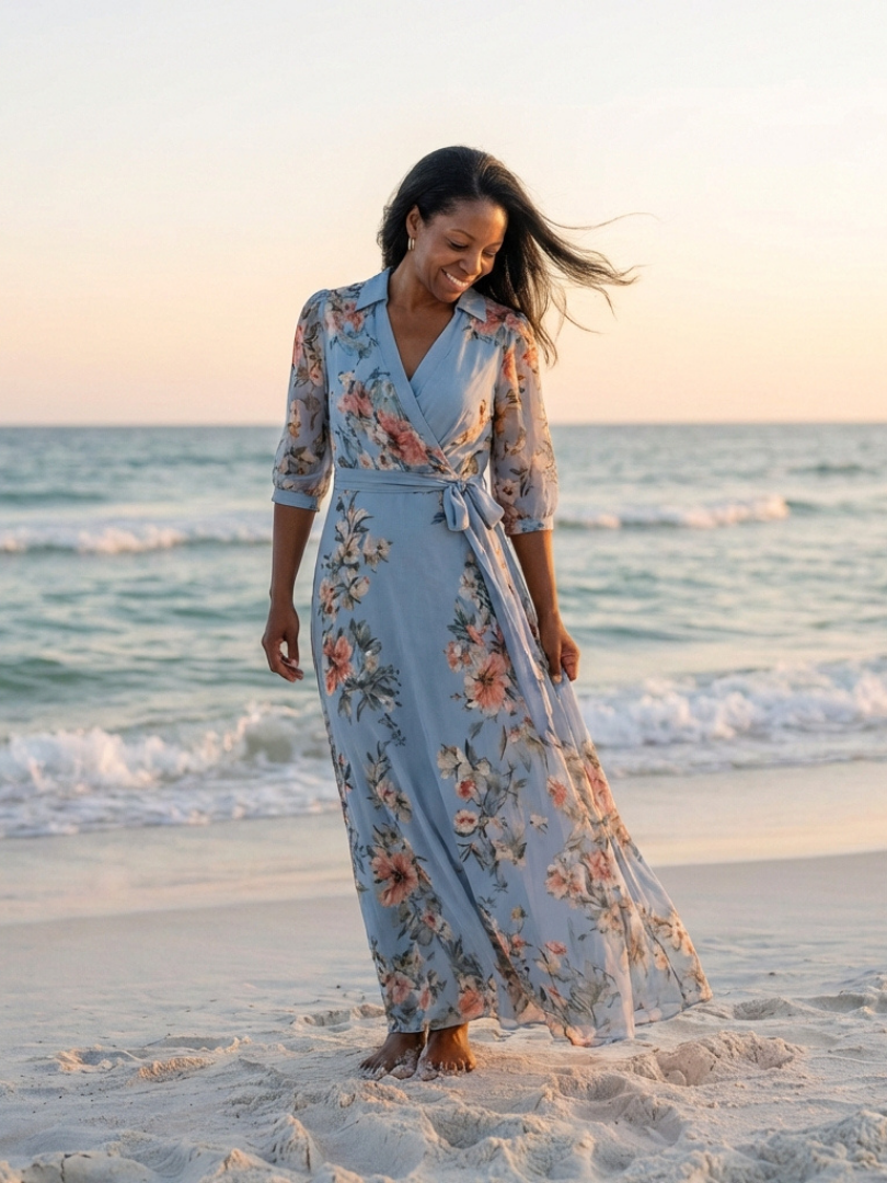 Brooklyn | Wrap Floral Maxi Dress