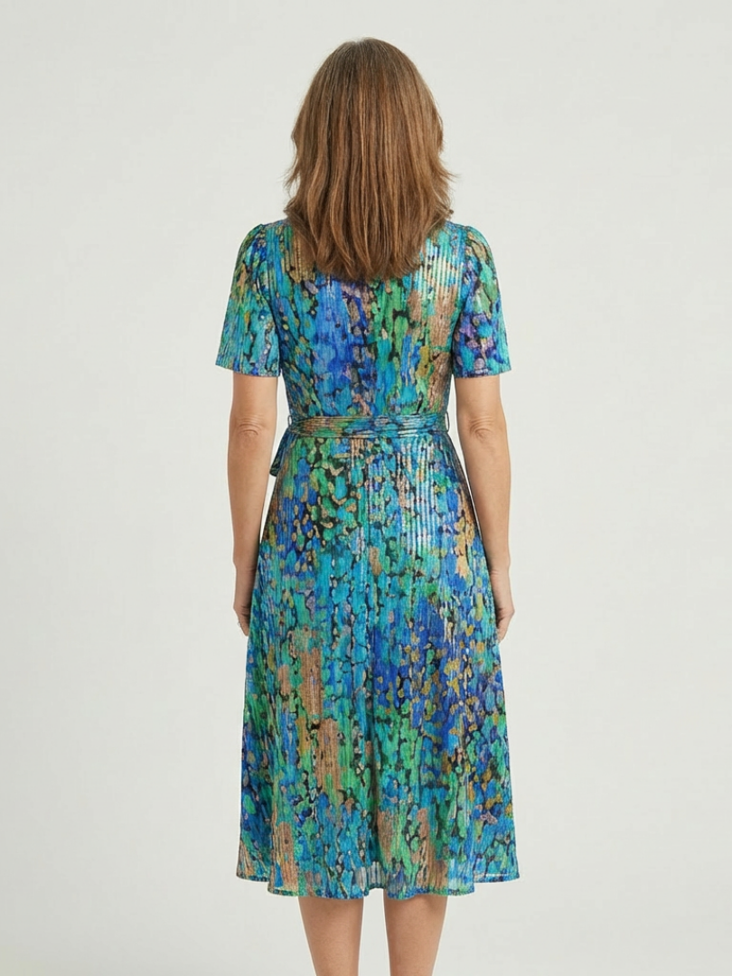 Laura | Midi Dress with Abstract Pattern